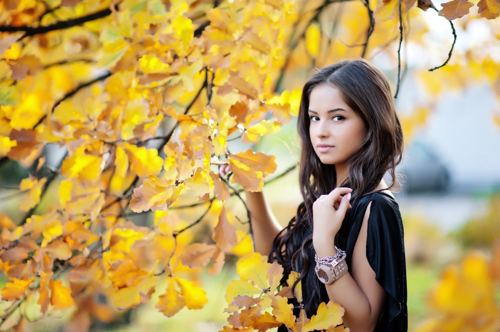 autumn, look, pose, girl, BEAUTY