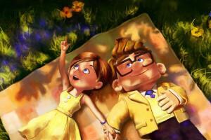 Carl, Disney, Ellie, Pixar, omhoog