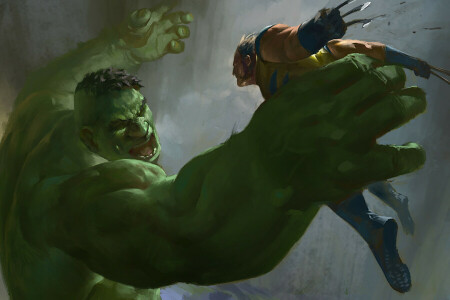 arte, Hulk, Marvel Comics, Wolverine, X-Men