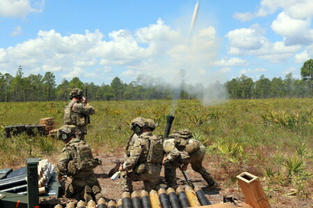 mortier, coup, Soldats