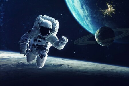 Astronaut, Planet, Raum