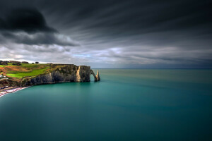 arco, costa, rocas, mar