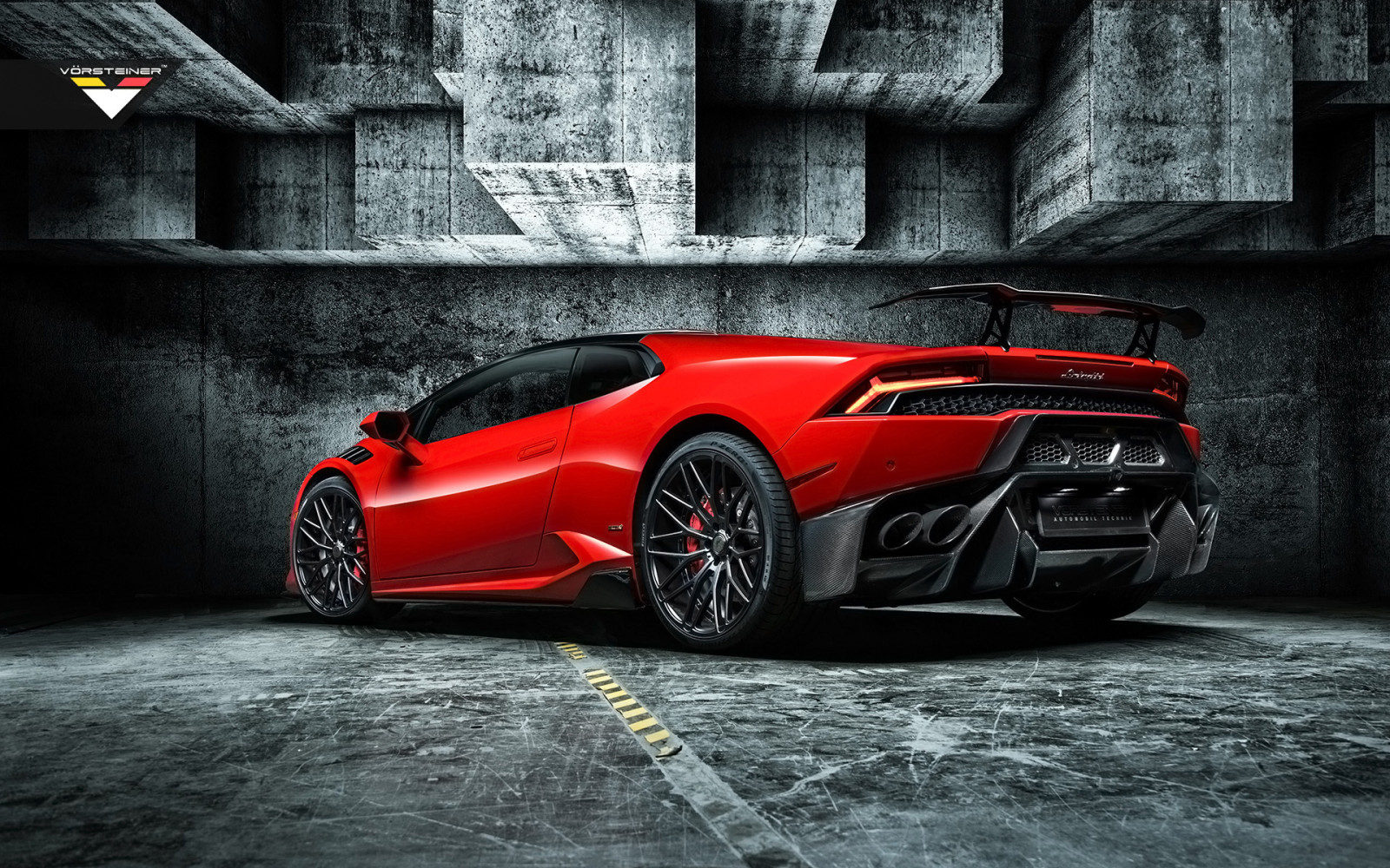 Lamborghini, visão traseira, Huracán, Vorsteiner, Edição Novara