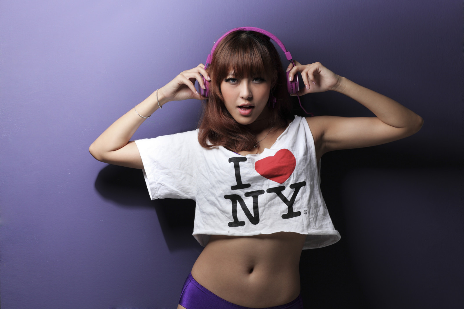 background, face, girl, Music, hair, Headphones, asian, Mike