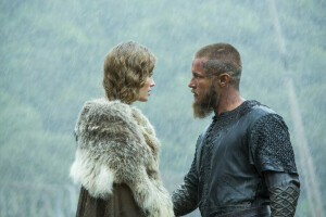 Alyssa Sutherland, Aslaug'ın, Ragnar Lothbrok, yağmur, Vikingler, Travis Fimmel, Görüntüleme, Vikingler