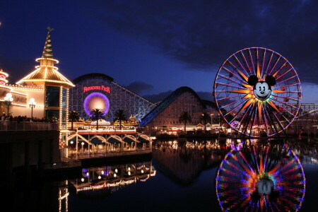 Californien, Disney California Adventure, Mickey Mouse, Paradise Pier, rutsjebane