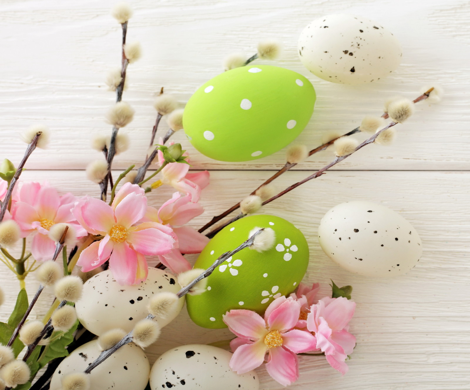 decoration, eggs, happy, flowers, spring, Easter, Verba, Willow