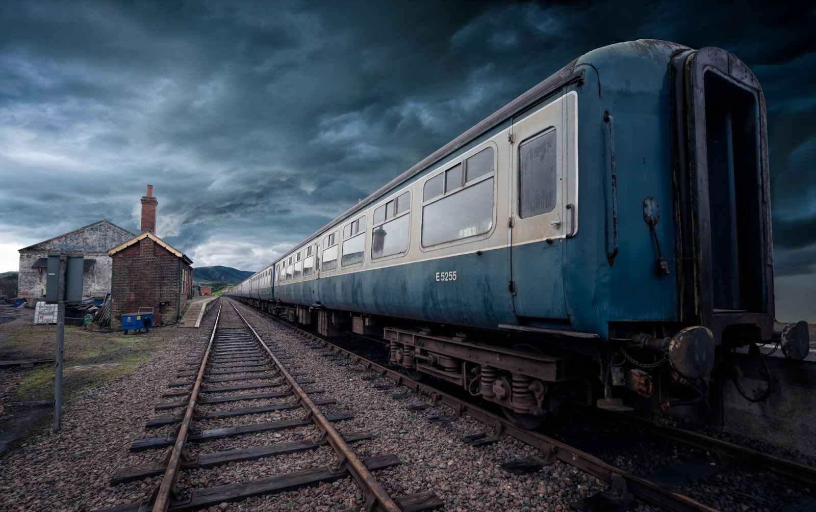 the sky, railroad, train