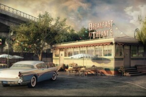 Buick Roadmaster, cafeteria, carro, render