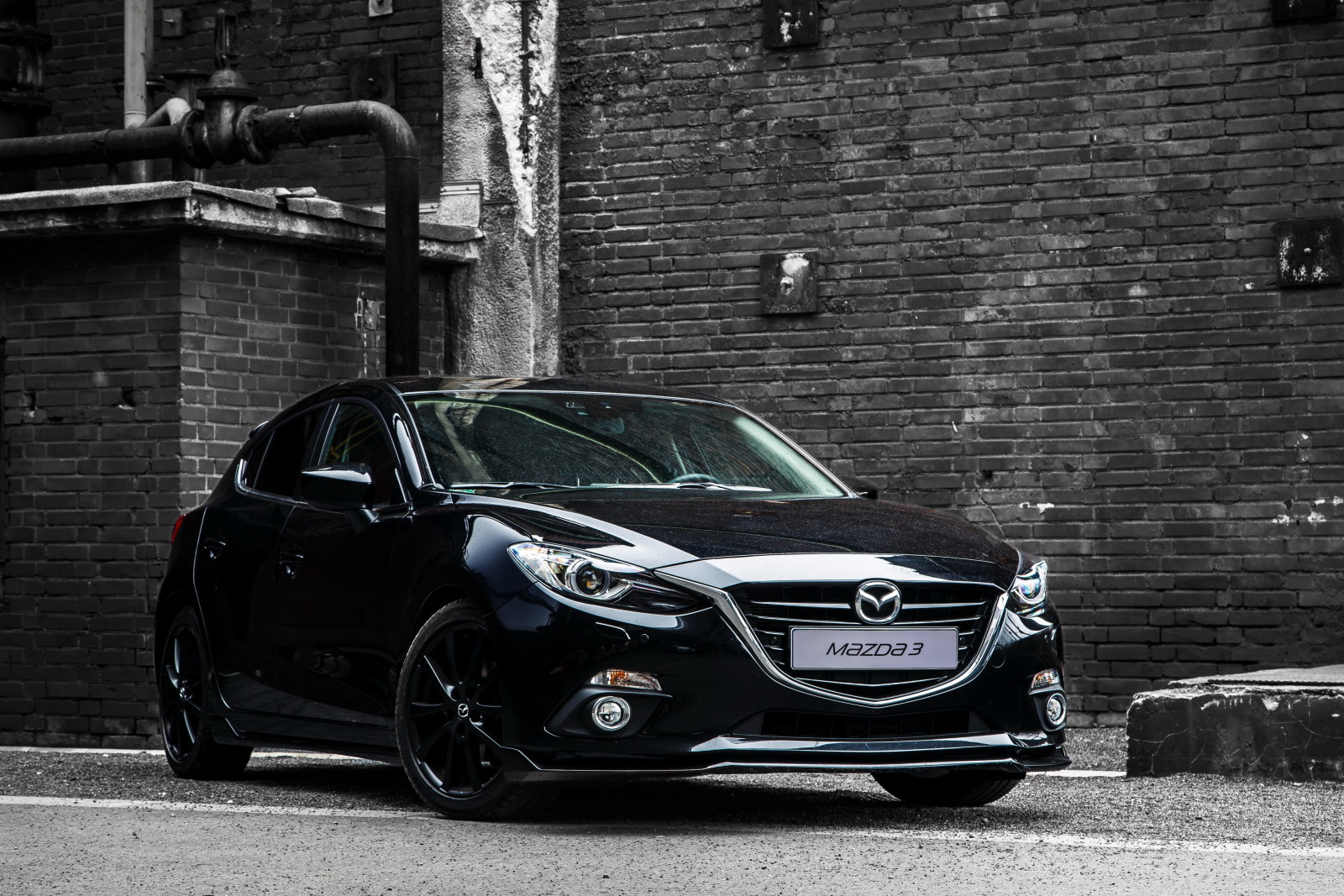 negru, Mazda, limuzină, Mazda 3, 2015