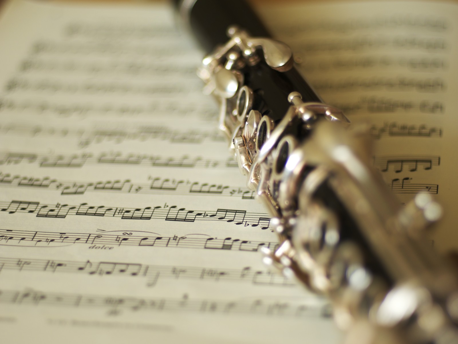 notas, clarinete, notas musicales