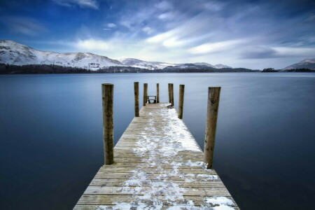 Brug, Engeland, Keswick, meer