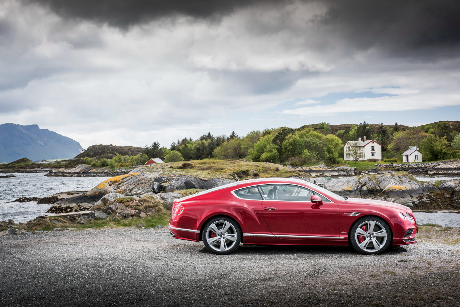 rød, hastighed, Bentley, Continental, 2015