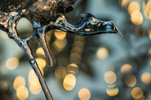 bokeh, bubbles, figure, focus, ice, icicles