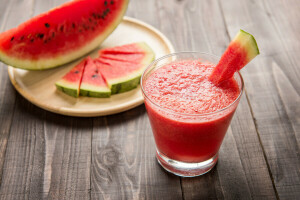 Juice, skivor, vattenmelon, vattenmelon