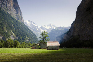 Hütte, Lauterbrunnen, Berge, Natur, Schweiz