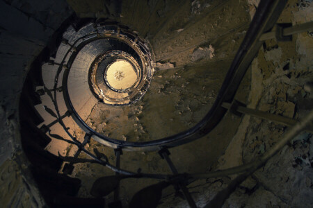 achtergrond, ladder, muur