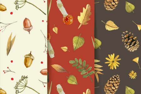 l'automne, Contexte, feuilles, motifs, texture