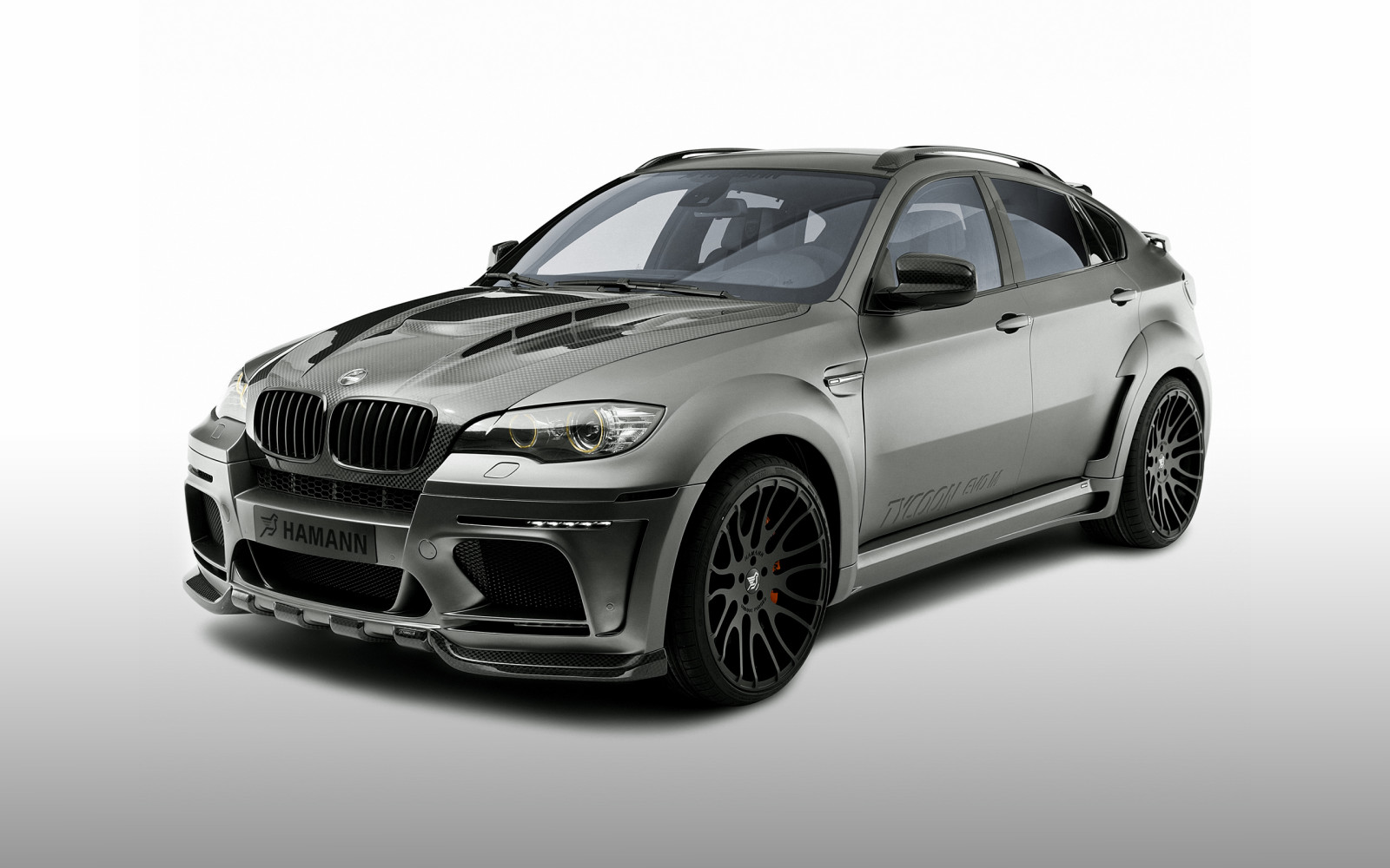 fekete háttér, BMW, X6 M, Hamann, E71