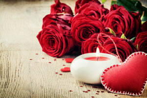 cuore, amore, romantico, Rose, San Valentino