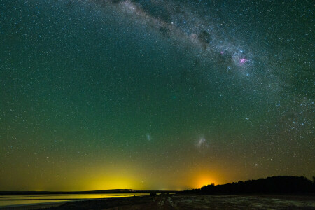 panorama, space, stars, the milky way