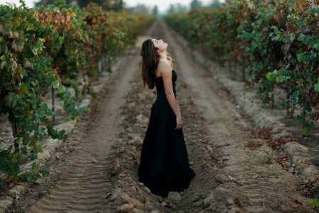 Garden, girl, mood