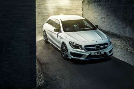 2015, AMG, Cla 45, Mercedes, Стрелковый тормоз, UK-спецификации, x117