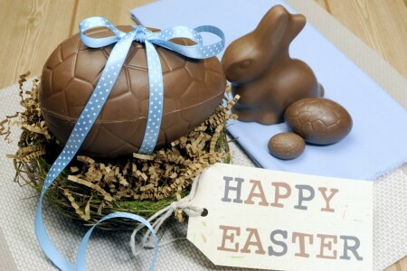 chocolate, decoration, Easter, eggs, happy, spring