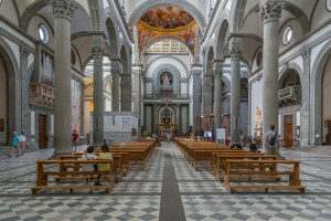 Banco, coluna, Florença, Itália, religião, a nave