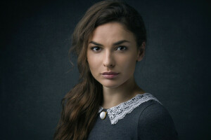 aux yeux bruns, Kate, portrait, Studio