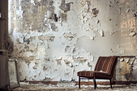 chair, room, wall