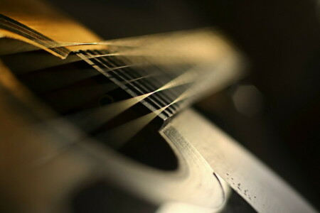 chitarra, macro, Musica