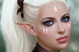 art, ears, Elf, fantasy, look