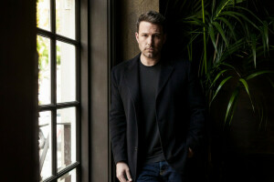 skådespelare, Ben Affleck, Emily Berl, jacka, jeans, NY Times, fotografering