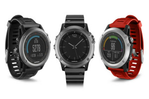 noir, conception, horloge digitale, Garmin, rouge