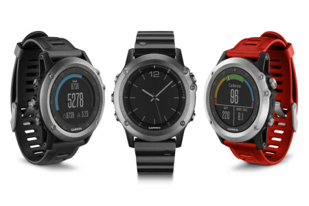 noir, conception, horloge digitale, Garmin, rouge