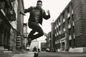 actor, black and white, Channing Tatum, frame, home, jump, Norman Jean Roy, photo