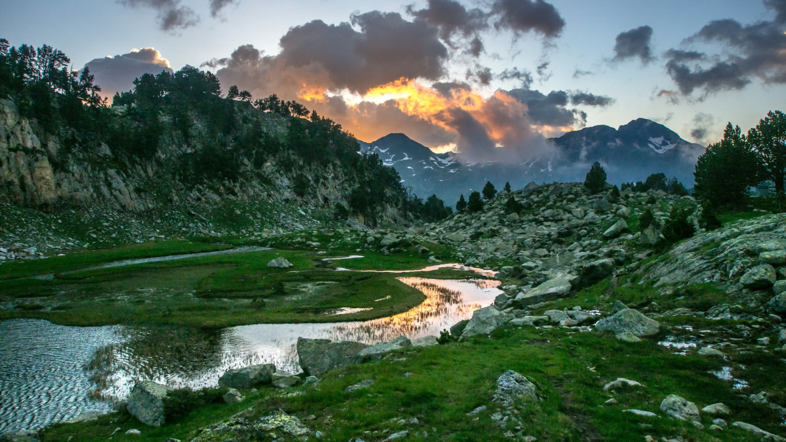 the sky, landscape, mountains