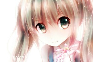 art, eyes, face, flower, girl, hatsune miku, ryaku-ko, smile