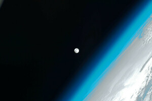 Terre, ISS, photo NASA, l'atmosphère, La lune