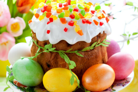 cakes, Easter, eggs, food, holiday, photo