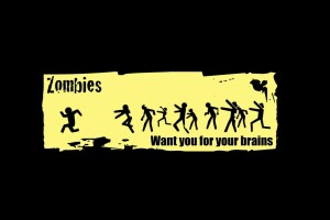 black, danger, Sign, yellow, zombies