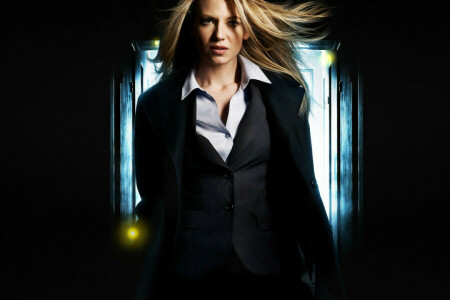 Anna Torv, face, fringe, the dark background