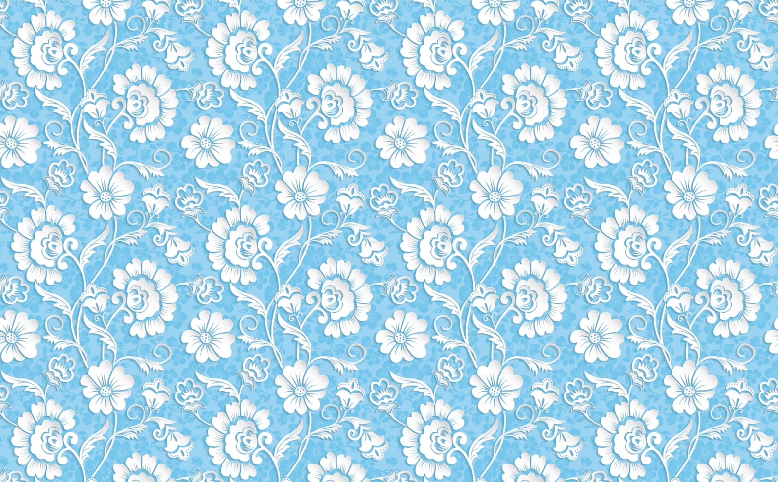 blue, flowers, pattern, the volume