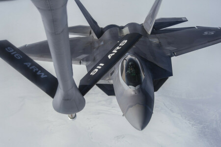 F-22, Vechter, multipurpose, Raptor, Tanken