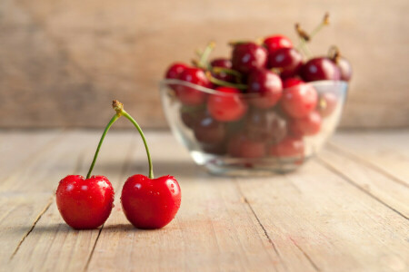 berries, Cherry, fruit, plate