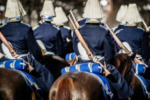 bewaker, geweren, Royal Horse Guards, soldaten, Sverige