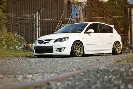 Mazda, Mazda 3, hastighed, tuning, hvid