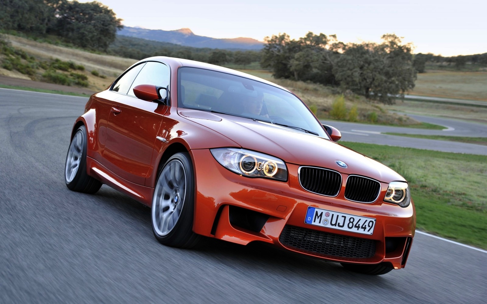 Auto, Beleuchtung, BMW, Orange, Zimmer, Die Front, In Bewegung, 1 Serie