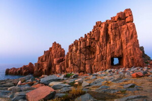 Ørken, natur, stein, Sardinia, vindu